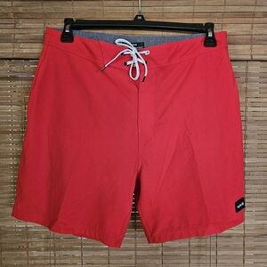 Hurley Bright Red Men's Swim Board Shorts